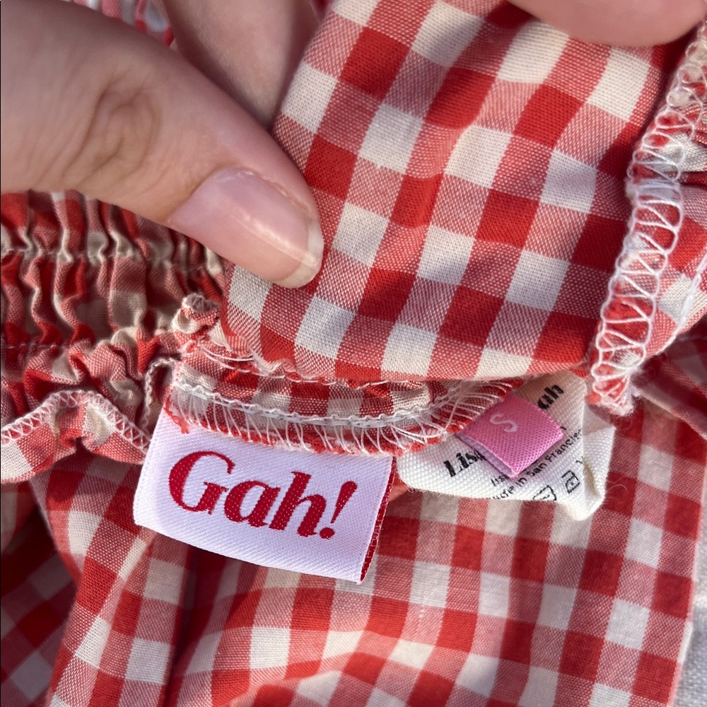Lisa Says Gah Red Gingham Midi Dress - Picture 4 of 5